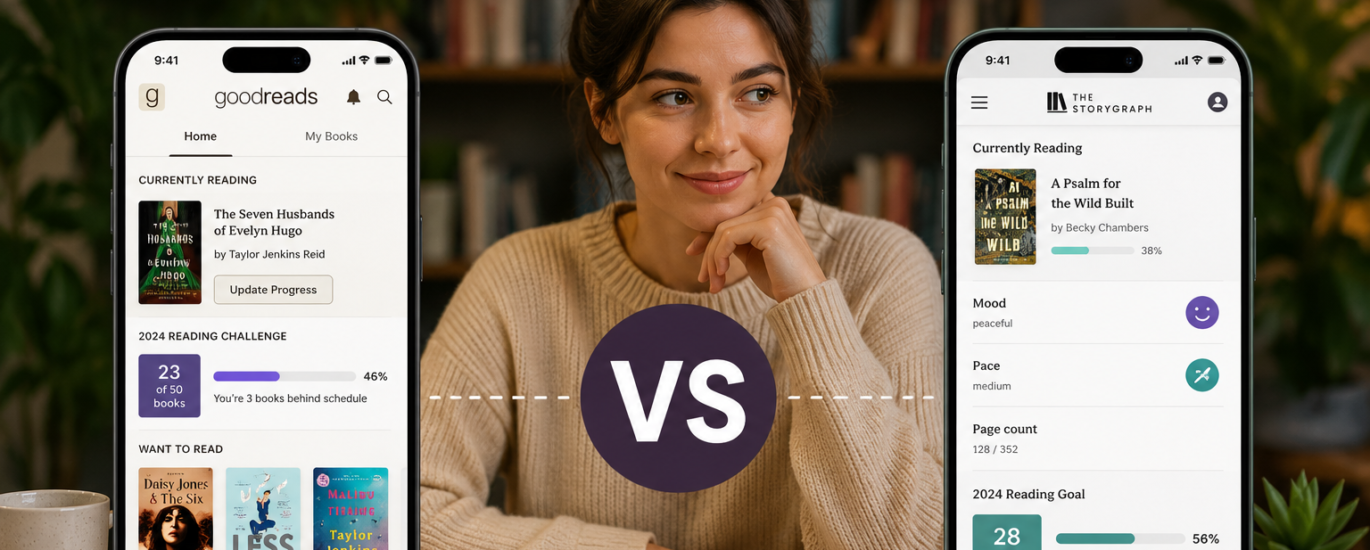 StoryGraph vs Goodreads book tracking app comparison