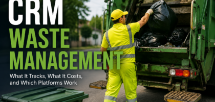 Waste management worker loading collected waste into a garbage truck
