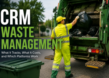 Waste management worker loading collected waste into a garbage truck